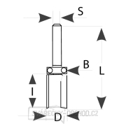 IGM M112 Drážkovací fréza s ložiskem - D12x25 L61 S=8 HW Náhled