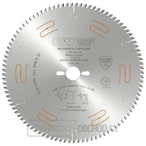 CMT CHROME Pilový kotouč na lamino, DTD a MDF - D250x3,2 d30 Z80 HW gallery main image