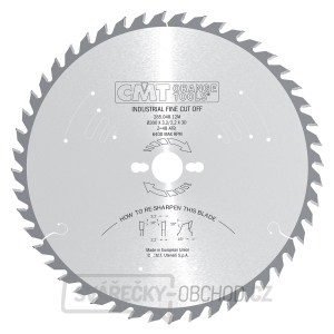 CMT Industrial Pilový kotouč pro podélné a příčné řezy - D254x2,4 d30 Z60 HW -5°Neg gallery main image