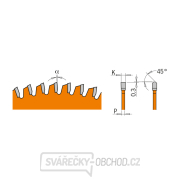 CMT Orange Pílový kotúč na lamino, plast a neželezné kovy - D160x2,2 d20 Z56 HW Náhľad