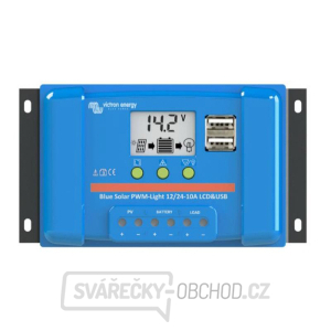 Solárny PWM regulátor Victron Energy 5A LCD a USB 12V/24V gallery main image