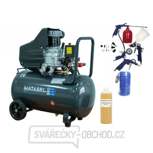 AKČNÍ SET SETMB-K104, Olejový kompresor 50l, 230V s příslušenstvím | 2800W | Matabro gallery main image