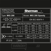 Sherman MIG 200 Speedy + hořák + kabely + magnet + kukla KWX3 Náhled