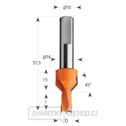 CMT 376 Vrták kolíkovací so záhlbníkom S10 L57,5 HW - D8x13 S=10 L57,5 L Náhľad