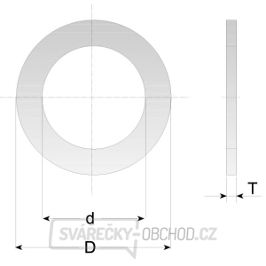 CMT Redukčný krúžok pre pílové kotúče - D20 d12,7 t1,4 gallery main image