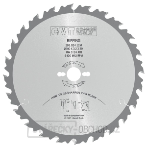 CMT Industrial Pilový kotouč pro podélné řezy - D315x3,2 d30 Z28 HW gallery main image