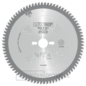 CMT Pílový kotúč na lamino, plast a neželezné kovy - D250x3,2 d30 Z80 HW Odhlučnený gallery main image