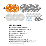 CMT Sada drážkovacích kotúčov DADO PRO - D203x6,2-20 d15,87 Z12 HW Náhľad