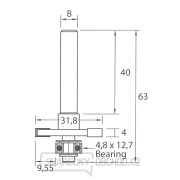 IGM M122 Fréza na drážkovanie dosiek - D31,8x4 H9,55 L63 S=8 HW Náhľad