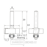 IGM M135 Skladacia fréza - D34,9x12,7 H11,1 L63 S=8 HW Náhľad