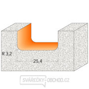 CMT C981 CORIAN rádiusová fréza s drážkou - D15,87 I12,7 R3,2 S=12 Náhľad