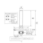 IGM M122 Sada fréz na lamelové spoje - D37,2x3,95 H12,25 L63 S=8 HW Náhľad