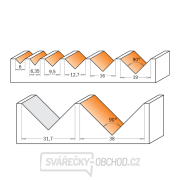 CMT C915 Fréza s V-drážkou 90° - D12,7x12,7 90° S=8 HW Náhľad