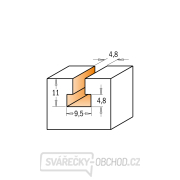 CMT C950 HW fréza na valcové drážky - D9,5x11 d4,8 S=12 Z1 Náhľad