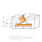 CMT C950.6 HW fréza na valcové drážky - D32x20 d15 S=12 Náhľad