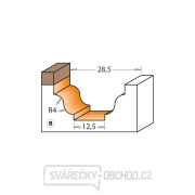 CMT C965B Profilová fréza čelní, ložisko - Profil B, R4 D28,6x14,3 S=12 HW Náhled