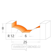 CMT C970 Predná fréza na výplne dverí - D25 d2=6 I6 R12 S=8 Náhľad