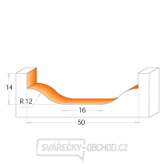 CMT C970 Predná fréza na výplne dverí - D50 d2=16 I14 R12 S=12 Náhľad