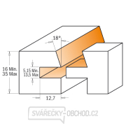 CMT Sada rovných nožov na dvere 3ks, S=12 HW Náhľad