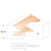 CMT C991 Sada fréz na výplňový rám - D44,4 t18-22 profil A S=8 gallery main image
