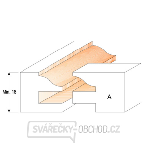 CMT C991 Sada fréz na výplňový rám - D44,4 t18-22 profil A S=8 gallery main image