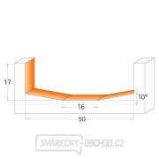 CMT C970 Predná fréza na výplne dverí - D50 d2=16 I17 A=10° S=12 Náhľad