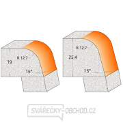 CMT C966 Fréza so zaoblenými hranami pre umývadlá CORIAN - R12,7 D50,8 I25,4 S=12 Náhľad