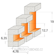 CMT C980 CORIAN bočná drážkovacia fréza - D22,2 I12,7 R4,76 S=12 Náhľad