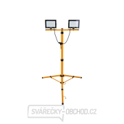 2x50W LED svetlomet s teleskopickým konštrukčným stojanom a káblom - studená biela farba 6500K (1) Náhľad