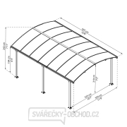 Prístrešok s oblúkovou strechou Palram - Canopia Arcadia 5000 bronz hliníkový (montovaný)  Náhľad