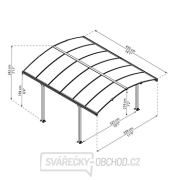Prístrešok s oblúkovou strechou Palram - Canopia Arcadia 4300 bronz hliníkový (montovaný)  Náhľad