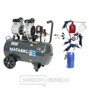 AKČNÍ SET SETMB-K202, Bezolejový kompresor 50l, 230V, 2 písty s příslušenstvím | 2000W | Matabro gallery main image