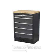 Matabro SET-CA01060, Dílenská skříňka s dřevěnou pracovní deskou | 5 šuplíků | 680x465x950 mm Náhled