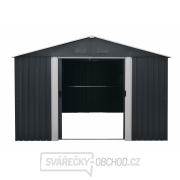 Riwall PRO RMSA 12x10 Anthracite zahradní domek kovový 3 x 3,7 m se sedlovou střechou antracit Náhled